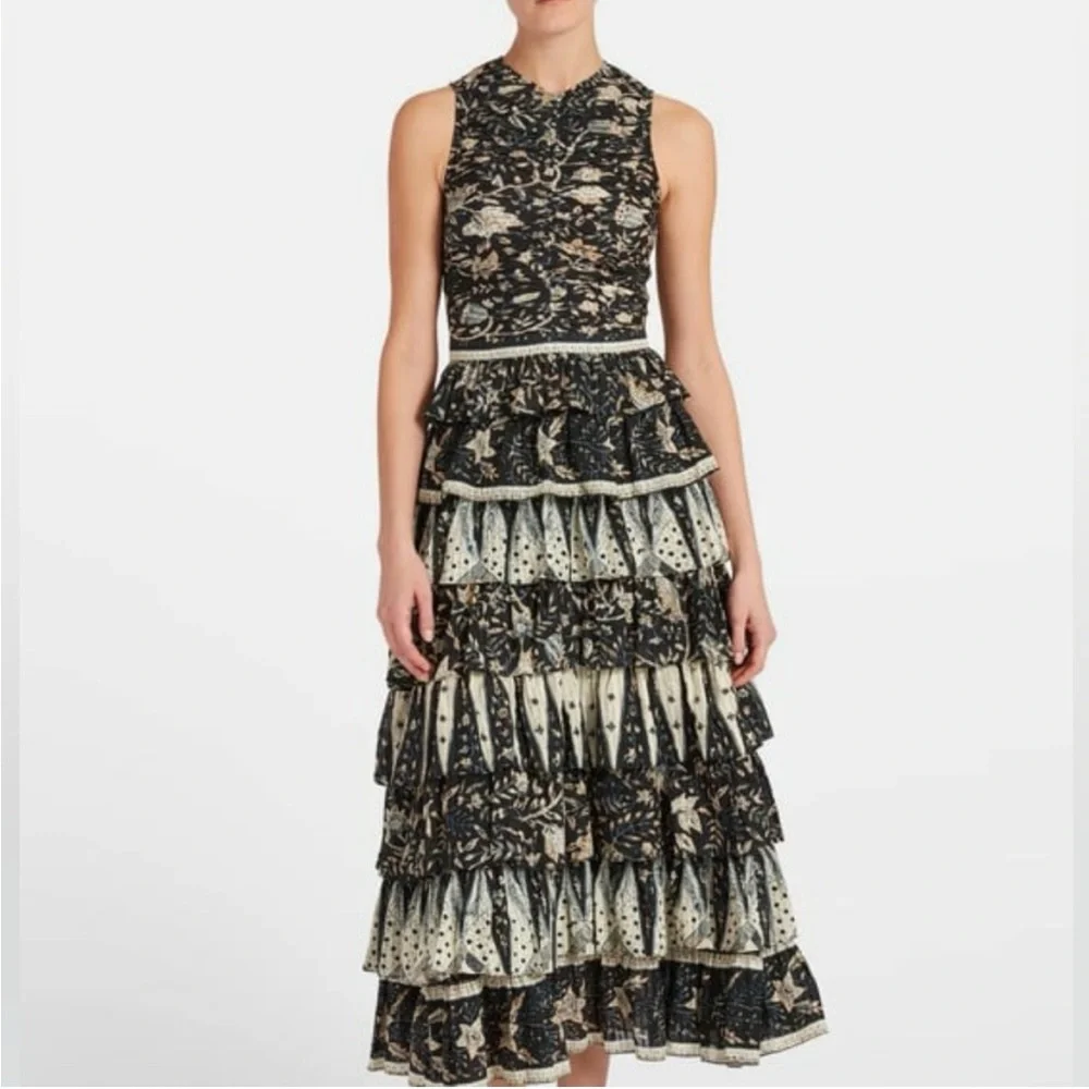 Ulla Johnson Tiered Ruffled Maxi Dress - Picture 8 of 9
